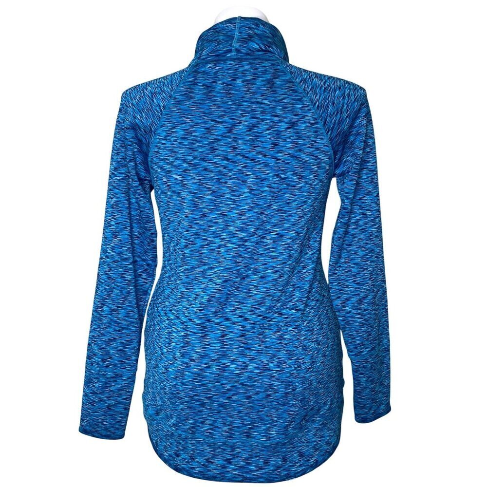 Athleta Space Dye Tranquility Fleece Pullove  Cowl Neck Top, Blue Women's Size L - Picture 5 of 10